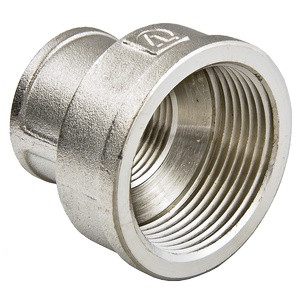 Муфта латунь никелированная переходная Ду 20х15 (3/4"х1/2") вн-вн Valtec VTr.240.N.050