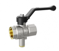 Кран шаровой лат. для датчика температуры Ду 15 (1/2") Ру16 рыч.LD Pride 45.15.В-В.Т.Р