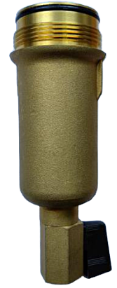 KF06H-T Колба для фильтров ГВС/латунь со сливным краном  серии FR