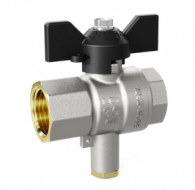 Кран шаровой лат. для датчика температуры Ду 15 (1/2") Ру16 баб.LD Pride 45.15.В-В.Т.Б