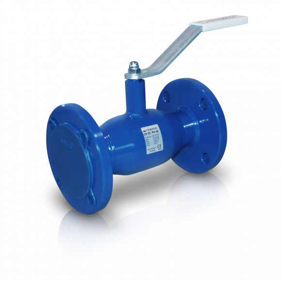 Кран шаровой сталь фл./фл. Temper DN100 PN16 L=350mm, ст.20, полный проход 29320100