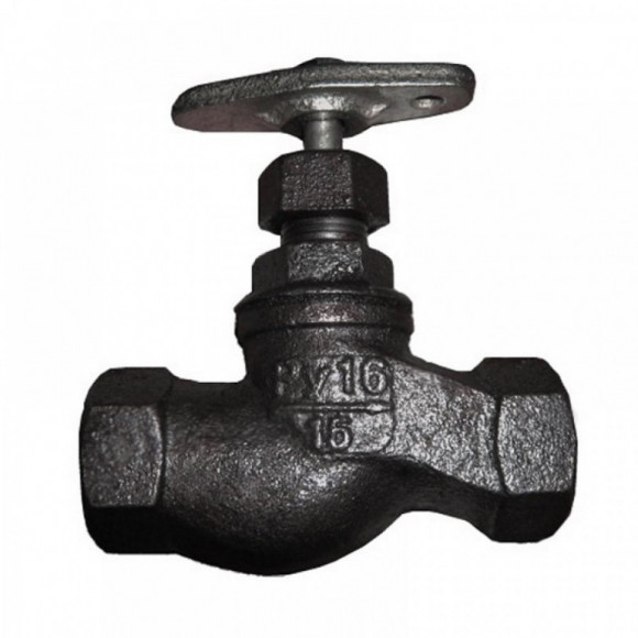 Клапан чугунный муфтовый 15кч18п Ду15