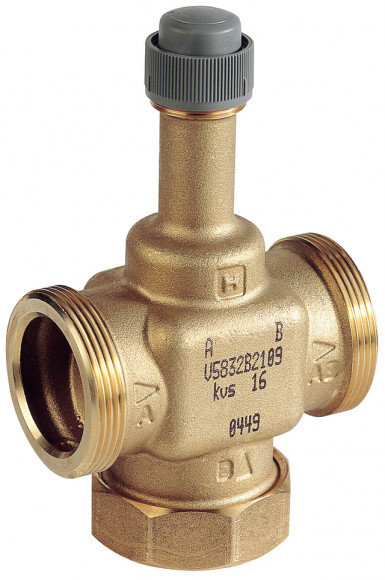 V5832B2109 2-х ходовой линейный клапан, PN16, DN32, Н/Р G2, Kvs 16, 6.5мм, 130 °C  Honeywell