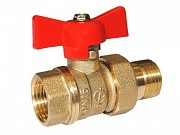 Кран шаровой DN-15 СТАНДАРТ 232 бабочка с американкой ГАЛЛОП