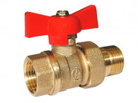 Кран шаровой DN-15 СТАНДАРТ 232 бабочка с американкой ГАЛЛОП