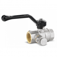 Кран шаровой лат. ник. с дренажем и воздухоотводчиком DN15 баб. LD Pride 44.15.В-В.С.Б