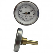 Термометр биметаллический осевой Дк 63  50мм G1/2" 160С с гильзой ТБ-100 Багория