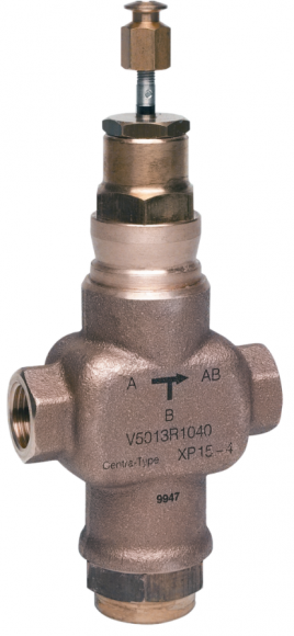 3-х ходовой регулирующий линейный муфтовый клапан DN15 PN16 Kvs 4.0 20мм Honeywell V5013R1040