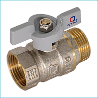 Кран шаровой для воды DN 25 (1") ВР/НР бабочка CTM СТАНДАРТ