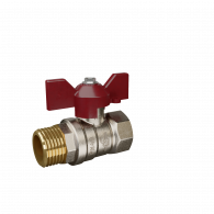 Кран шаровый латунный Temper 88.Вн-Нар.Бабочка.12. DN15 (1/2) PN40