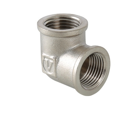 Угольник латунь никелированный Ду 15 (1/2") вн/вн Valtec VTr.090.N.0004