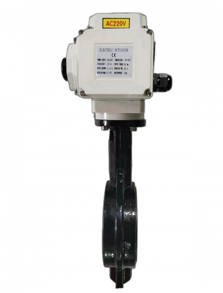 ЗДП с чугунным диском и электроприводом 220В Ду200 Ру16