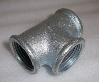 Тройник чугун оцинкованный Ду 15 (1/2")