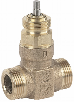 V5825B1050 2-х ходовой линейный муфтовый клапан, PN25, DN20, G1", Kvs 2.5, 6.5мм, 130 °C  Honeywell