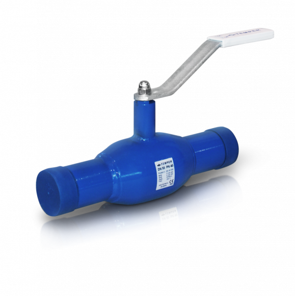 Кран шаровой сталь св./св. Temper DN 32 PN40,регул. с измерит.нипп. стандартный проход 68220032
